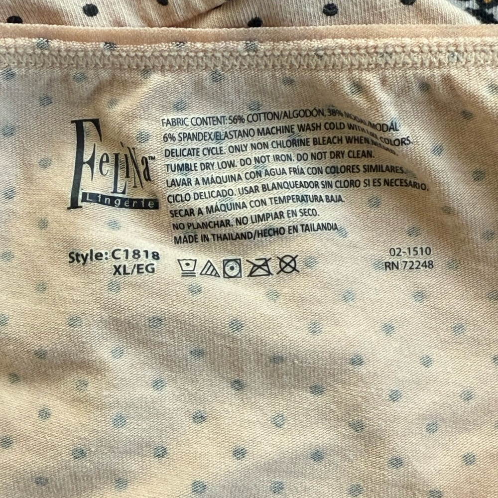 Lot of 3 briefs Felina Leopard Print Panties - Black and Tan Victoria Secret XL - Picture 6 of 8
